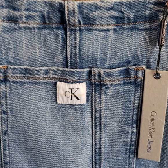 Calvin Klein Jeans Denim Overall Dress Pinafore - Picture 3 of 4